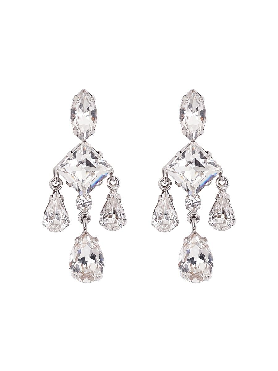 Women's Amiri Rhodium-Plated & Crystal Chandelier Earrings - Silver