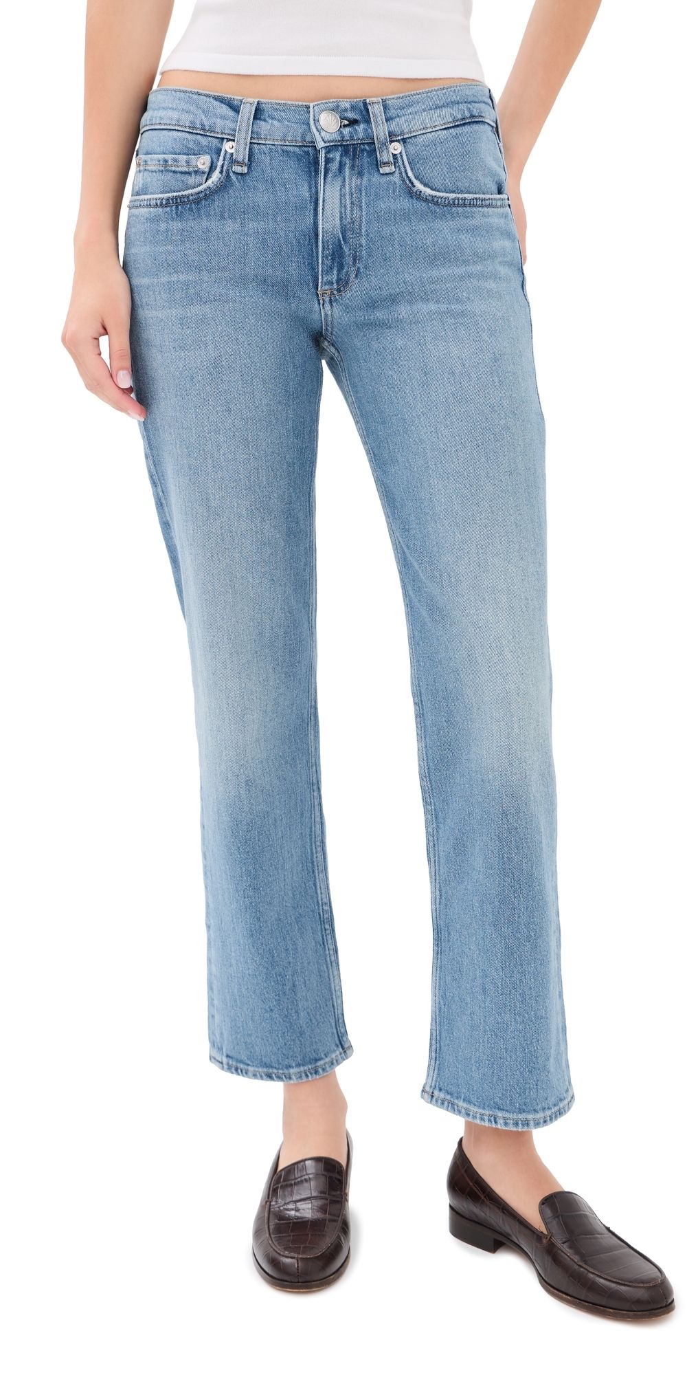 rag & bone Harlow Low Rise Ankle Straight Jeans Sherman 24