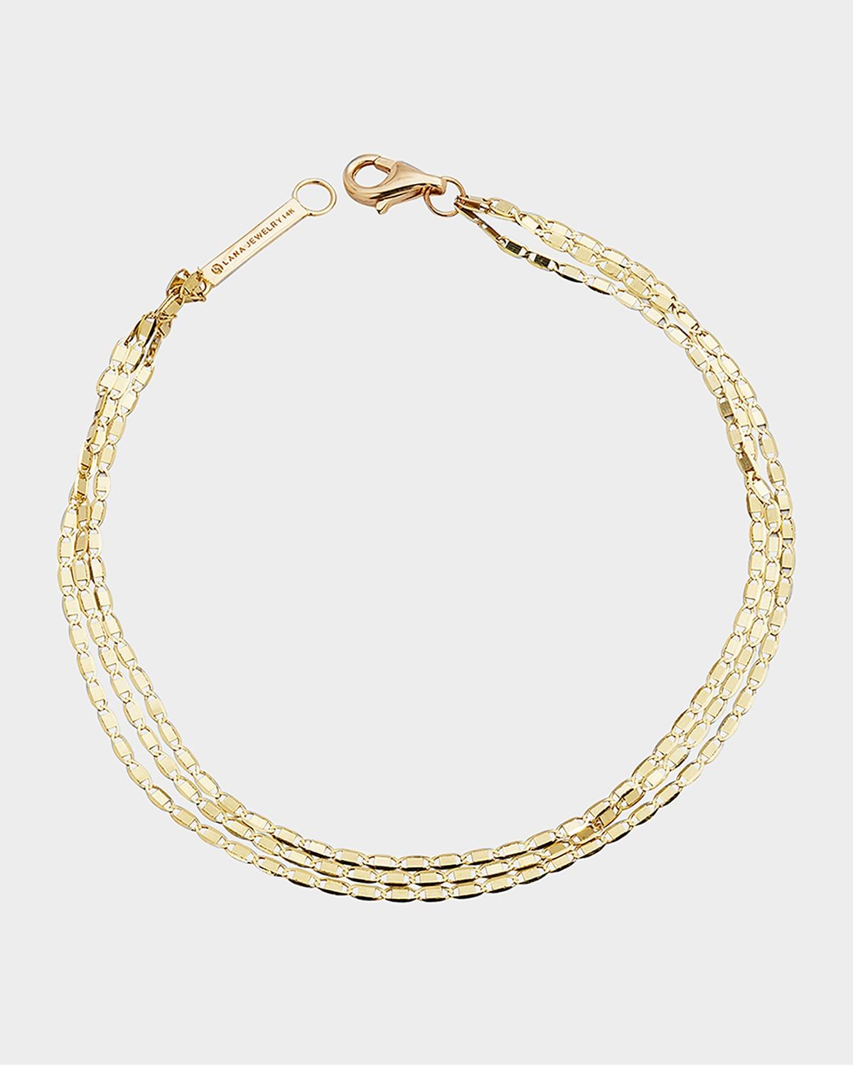 14K Gold Malibu 3-Strand Bracelet