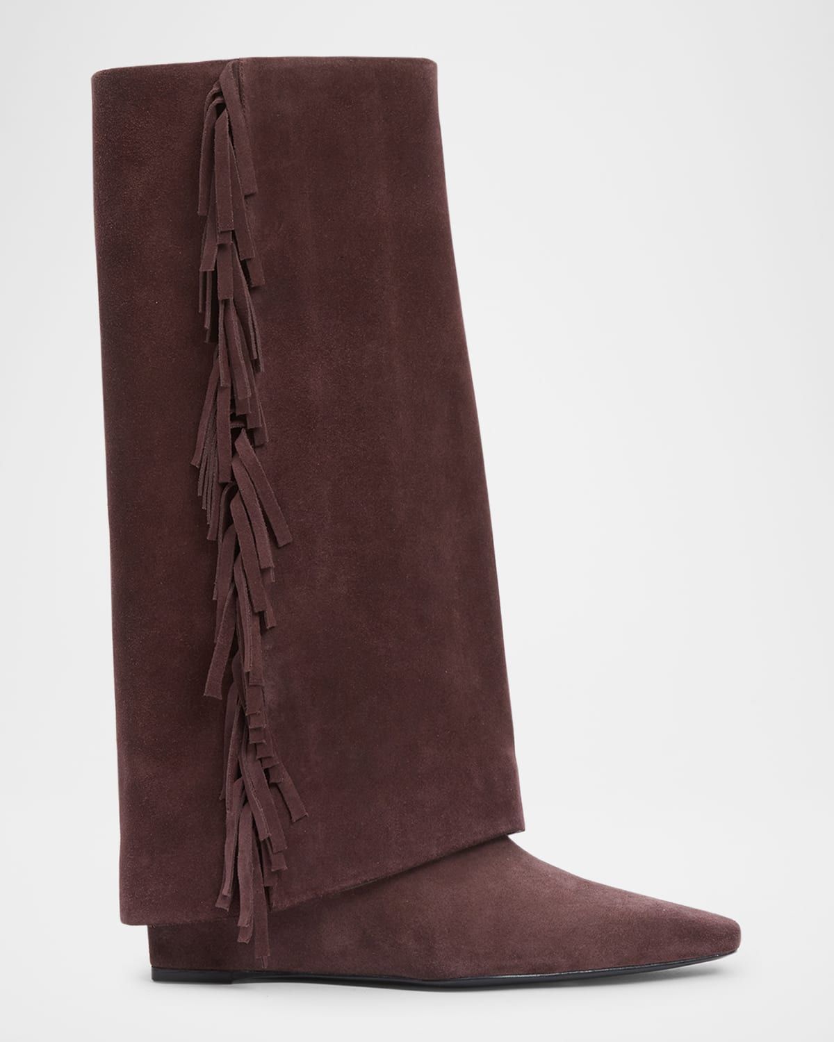 Quinn Suede Fringe Knee Boots