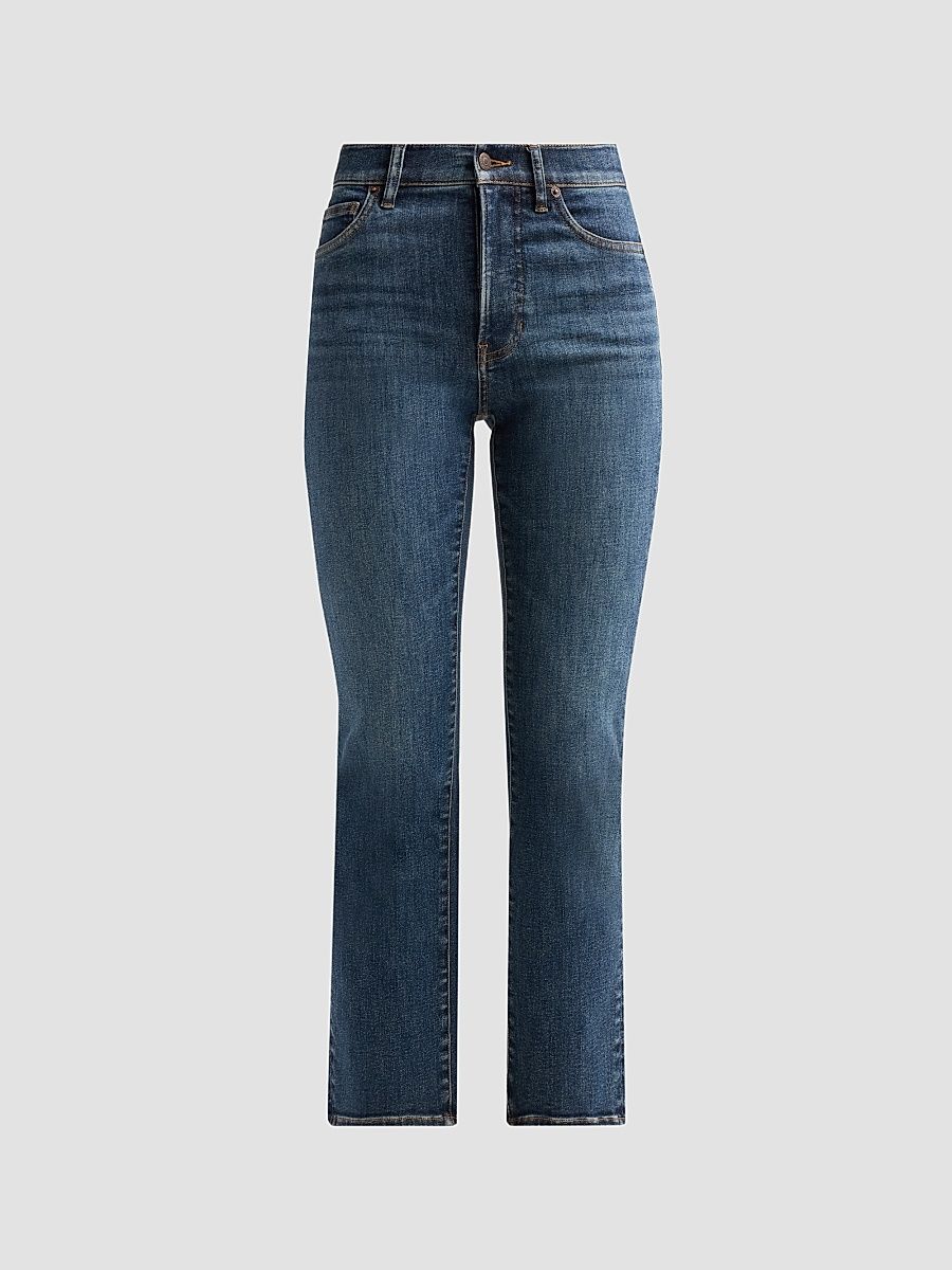 Women's Milla Slim Straight-Leg Crop Jeans - Roadside Blue - Size 32