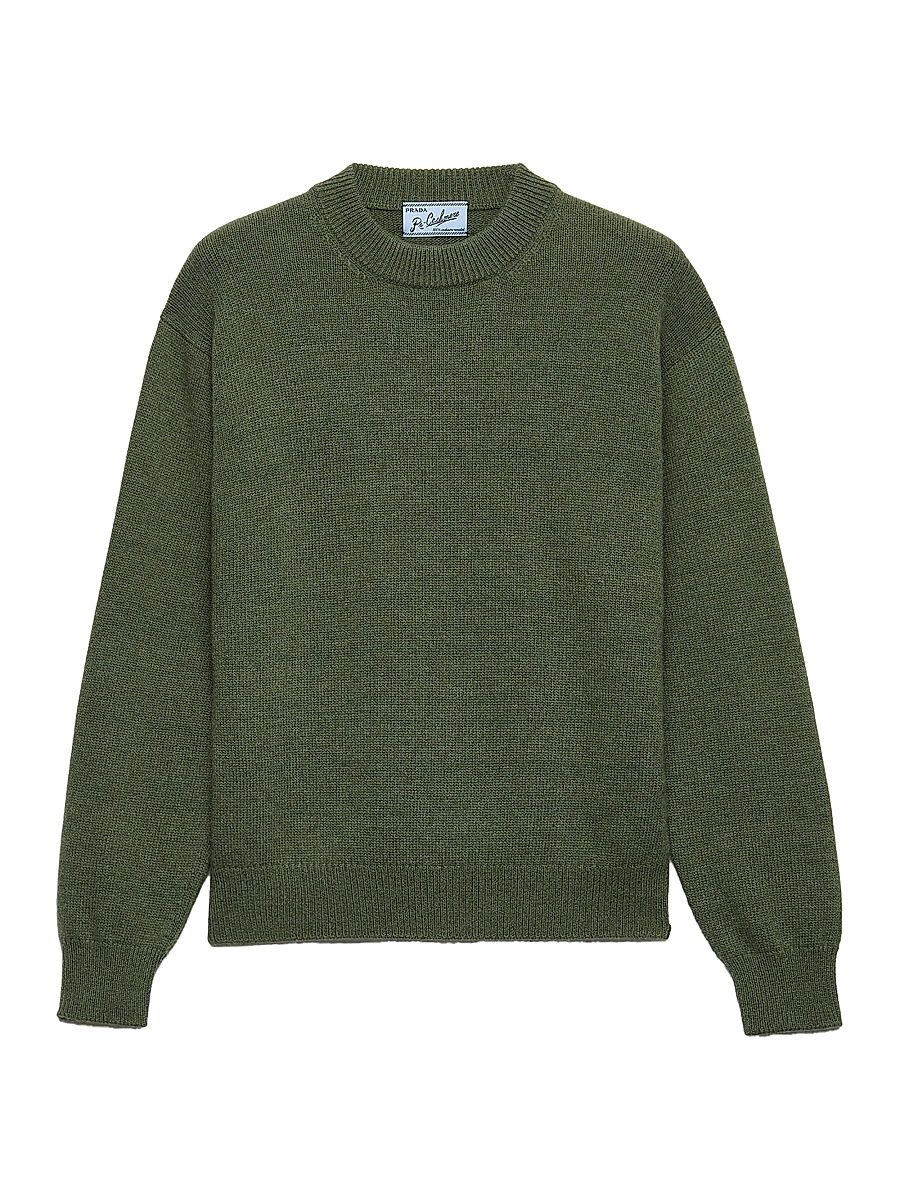 Men's Re-Cashmere Crewneck Sweater - Green - Size 42