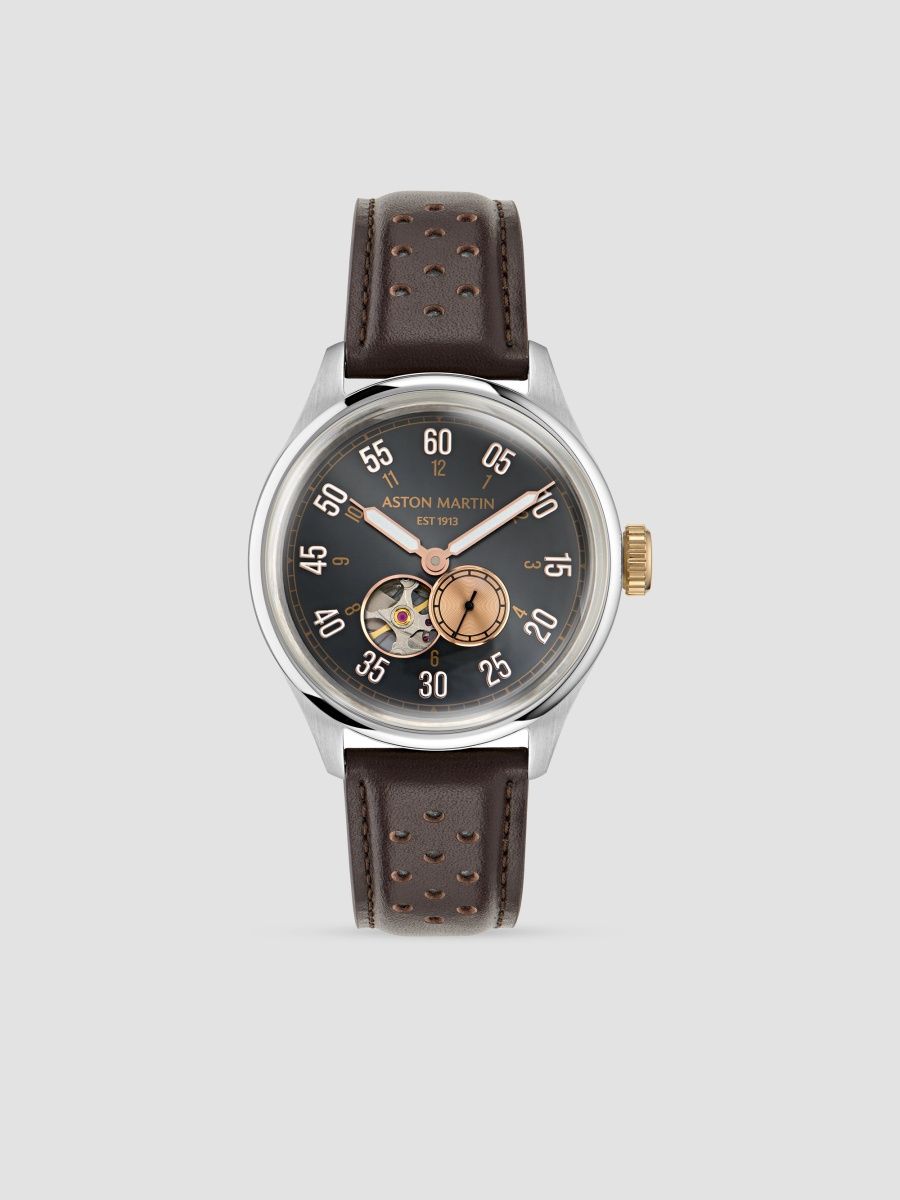 Men TS1 Automatic Stainless Steel & Leather-Strap Watch/41MM - Stainless Steel