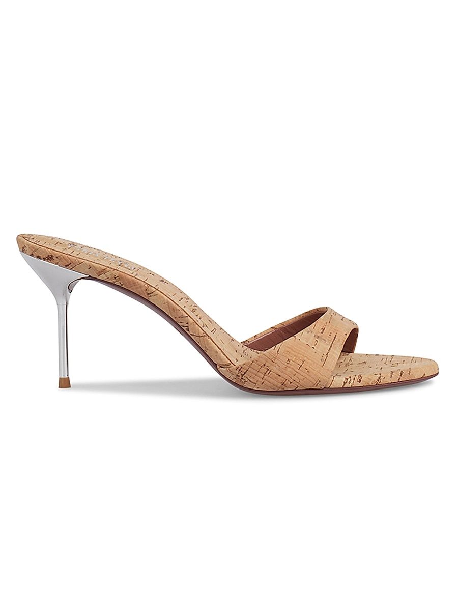 Women's Lidia Cork 70MM Mules - Natural Silver - Size 11