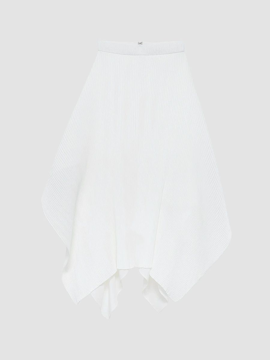 JW Anderson Women's Pleated Handkerchief-Hem Skirt - White - Size 8