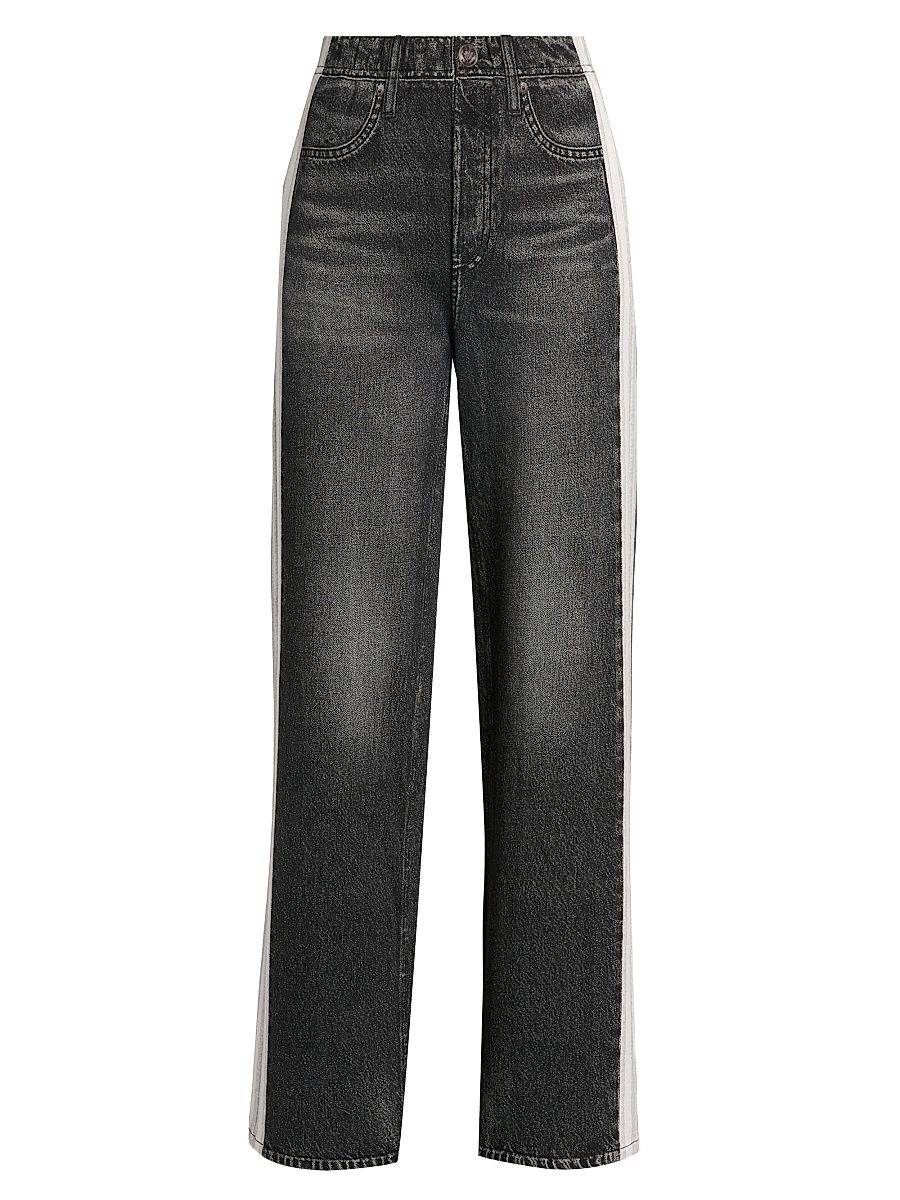 Women's Miramar Terry Pull-On Wide-Leg Pants - Sport Combo Washed Black - Size XL