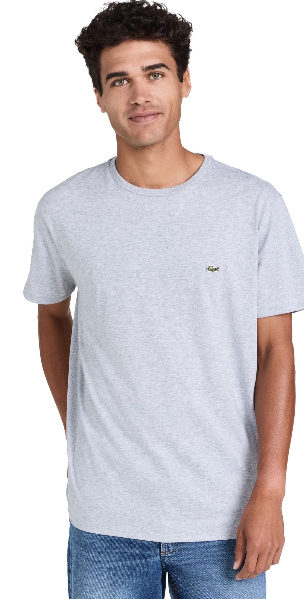 Lacoste Crew Neck Pima Cotton Jersey T-Shirt Grey Chine 3XL