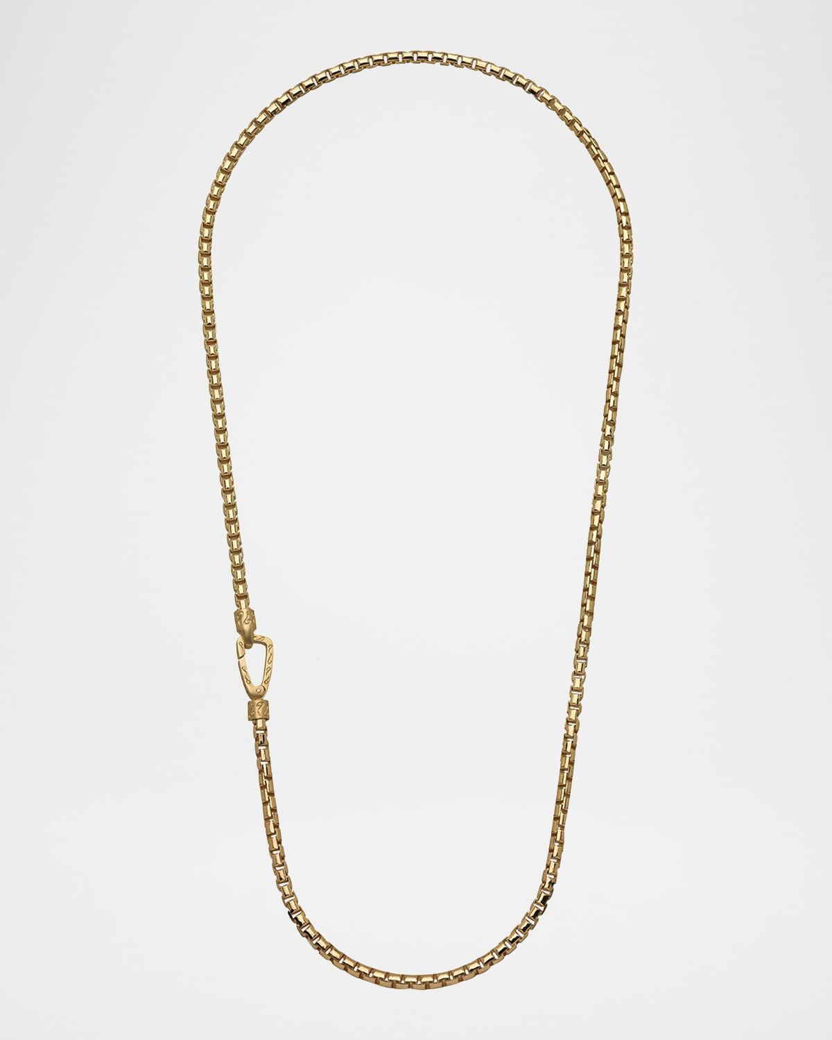 Men & apos;s Ulysses Box Chain Necklace in Gold, 62mm