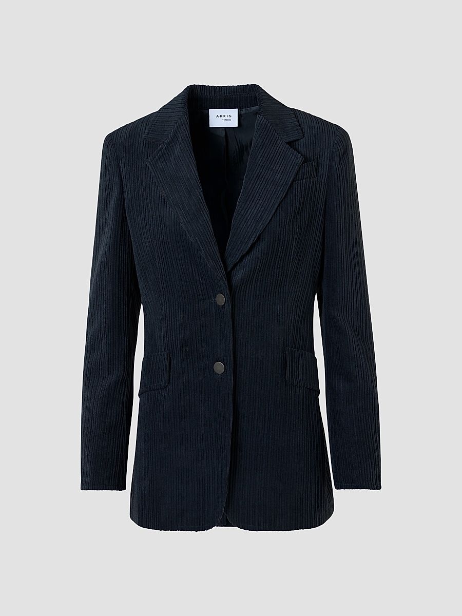 Women's Techno Corduroy Blazer - Navy - Size 16