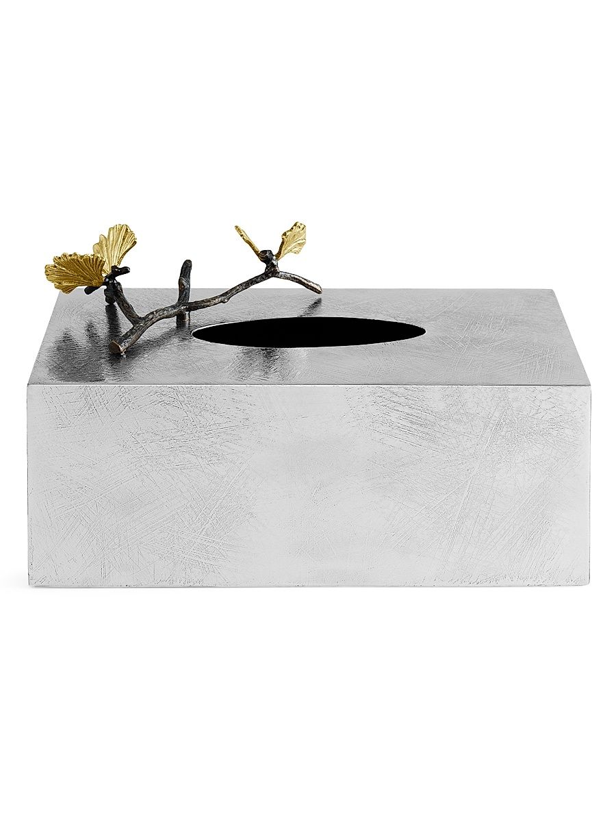 Butterfly Ginkgo Rectangular Tissue Box Holder