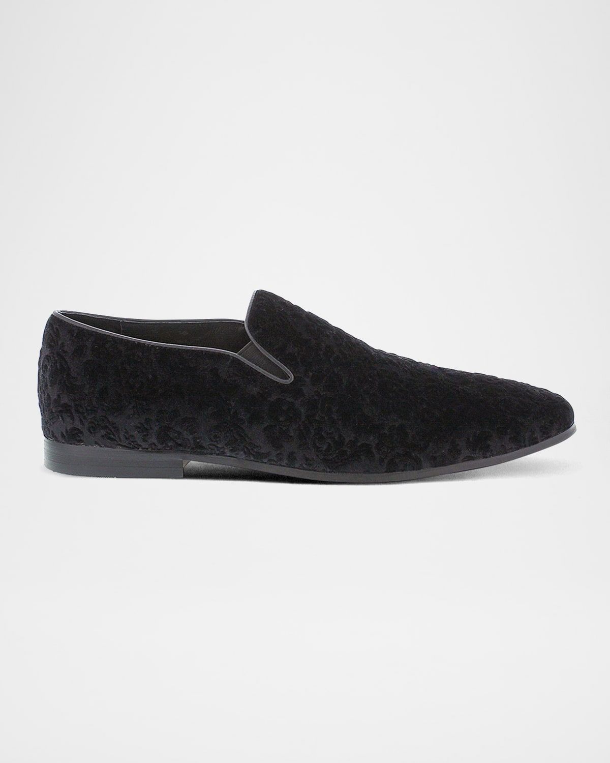 Men & apos;s Sonoma Floral Skull-Embossed Velvet Loafers