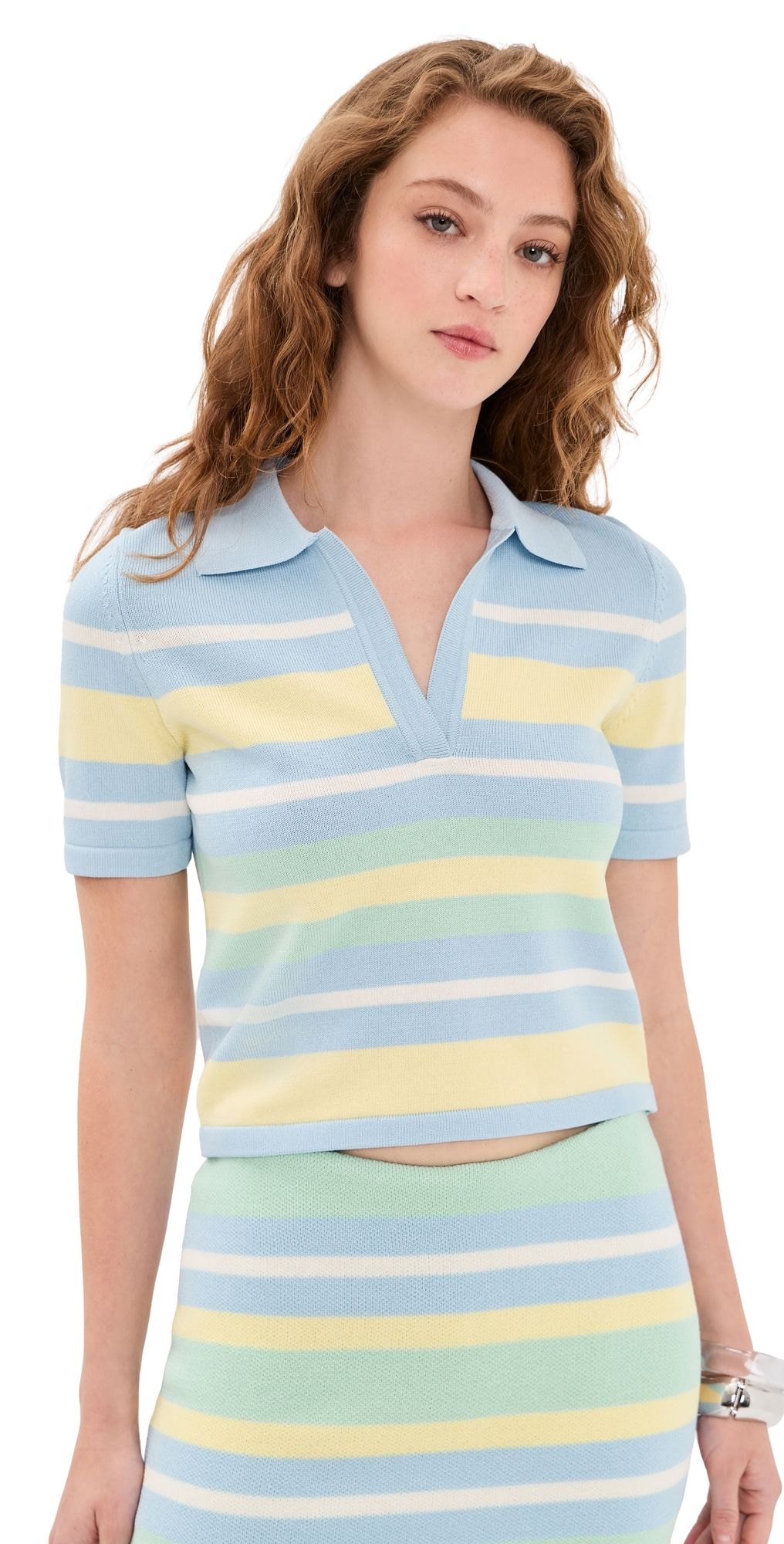 SEROYA Panie Top Pastel Stripe XXS