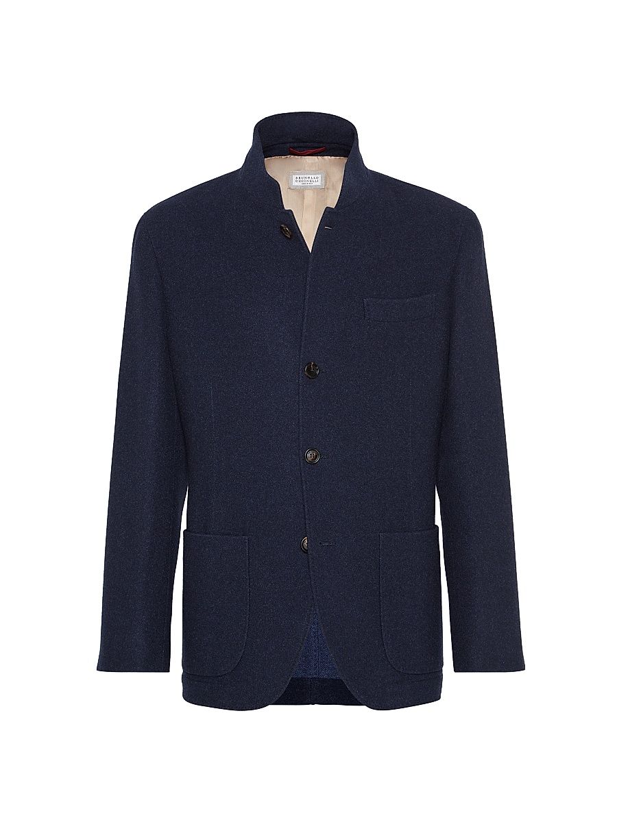 Men's Water Resistant Lightweight Cashmere Jacket - Cobalt - Size XL