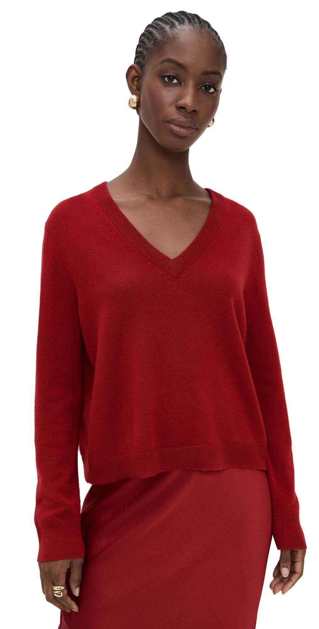 Jenni Kayne Flynn Cashmere Pullover Crimson XL