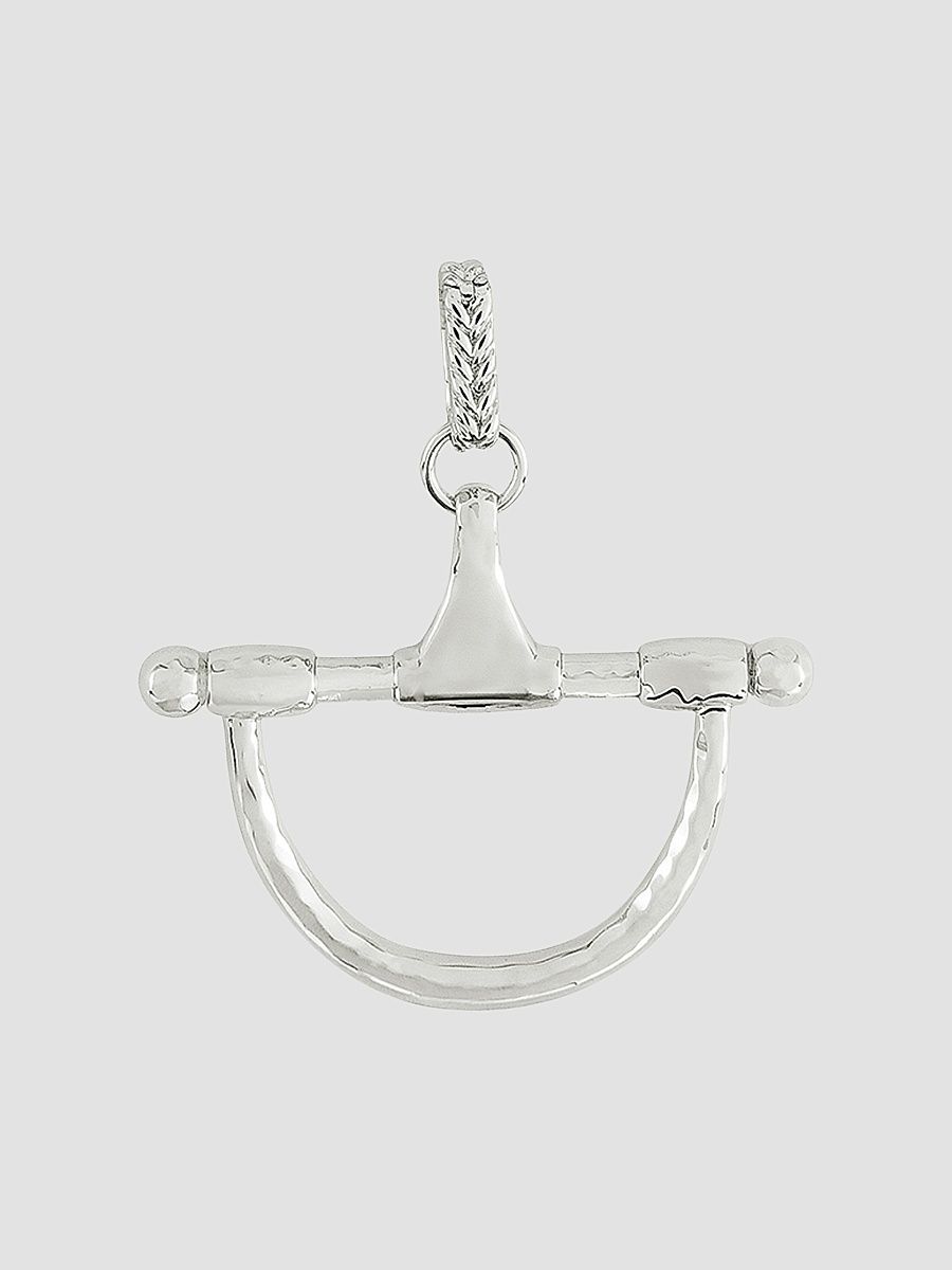Women's Cheval Sterling Silver-Plated Medium Horsebit Pendant - Sterling Silver