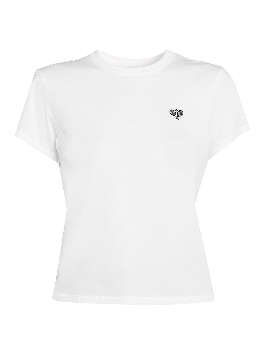 Women's The Tennis Cotton Crewneck Tee - White - Size XL