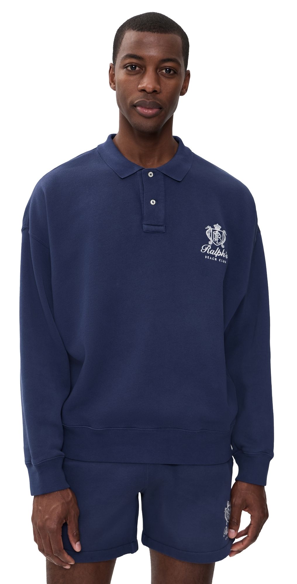 Polo Ralph Lauren Island Fleece Polo Sweatshirt Dark Cobalt XL