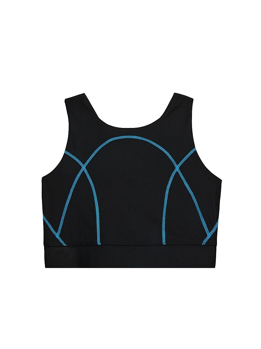 Little Girl's & Girl's Sport Crop Top - Black - Size 2