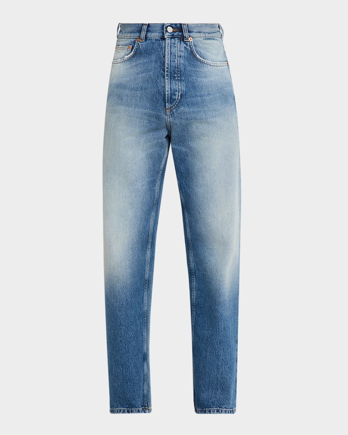 Men & apos;s Stonewashed Denim Straight-Leg Jeans