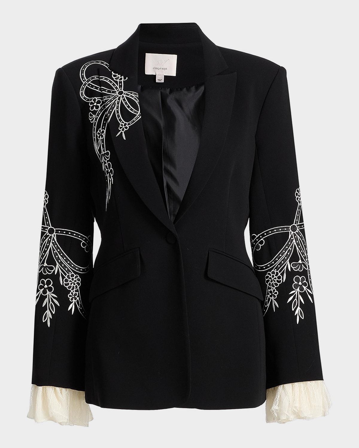 Cheyenne Embroidered Cascading Ribbon Blazer