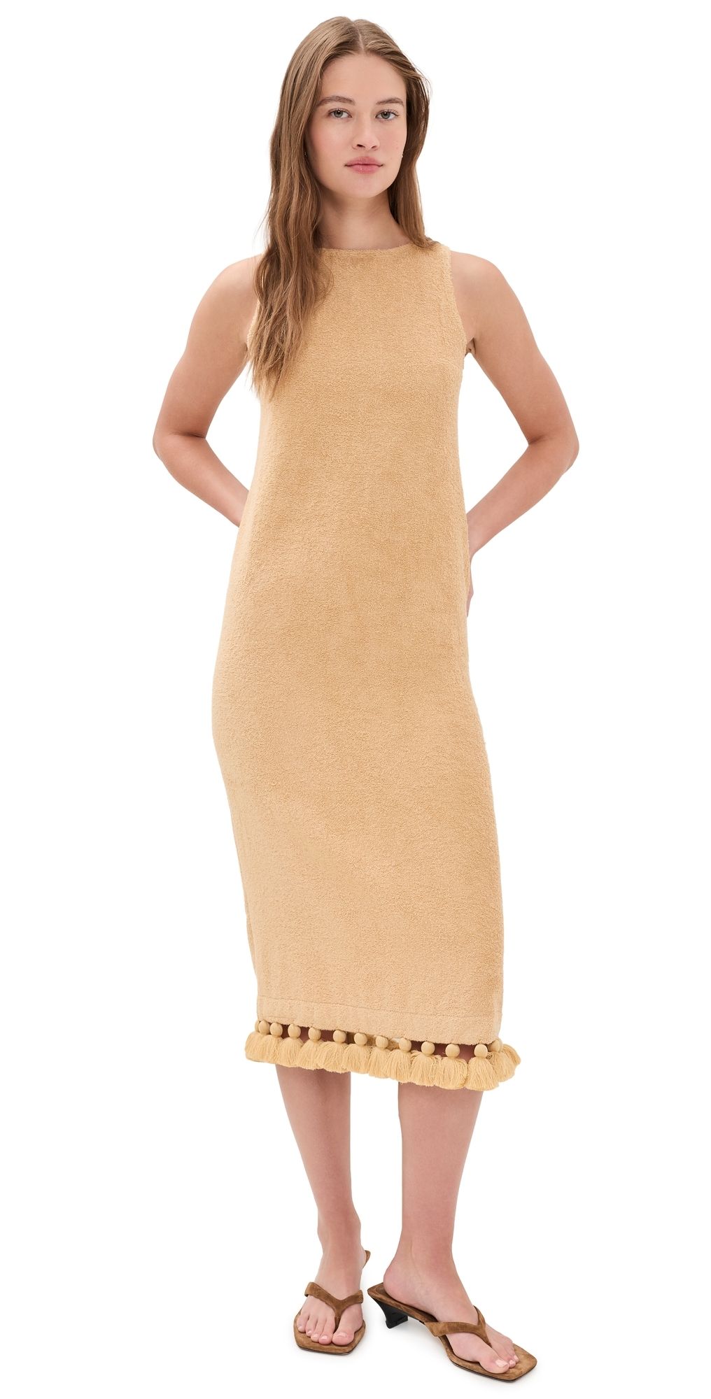 Cap D'Antibes Auriela Midi Dress Beige L