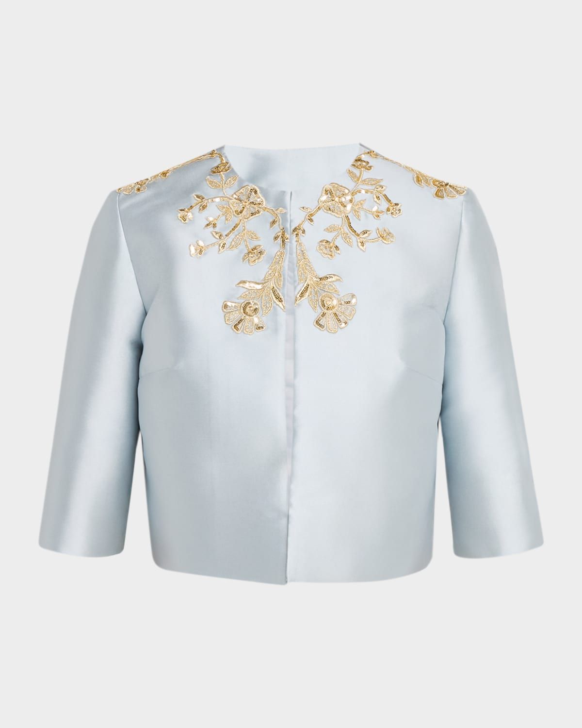 Embellished Silk Bolero Jacket