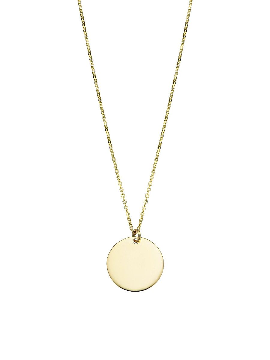 Women's 14K Yellow Solid Gold Manhattan Pendant Necklace - Yellow Gold