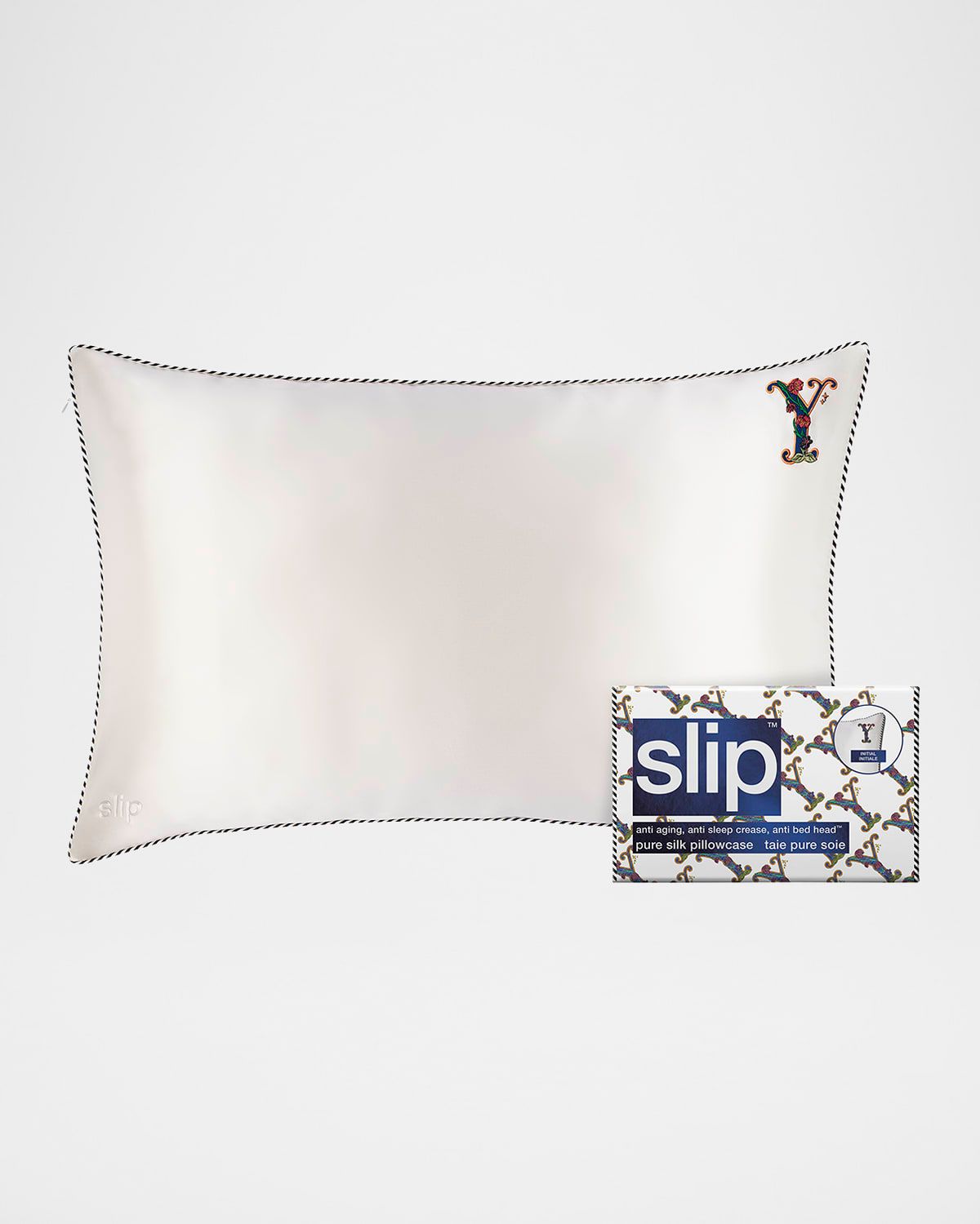 Pure Silk Embroidered Queen Pillowcase