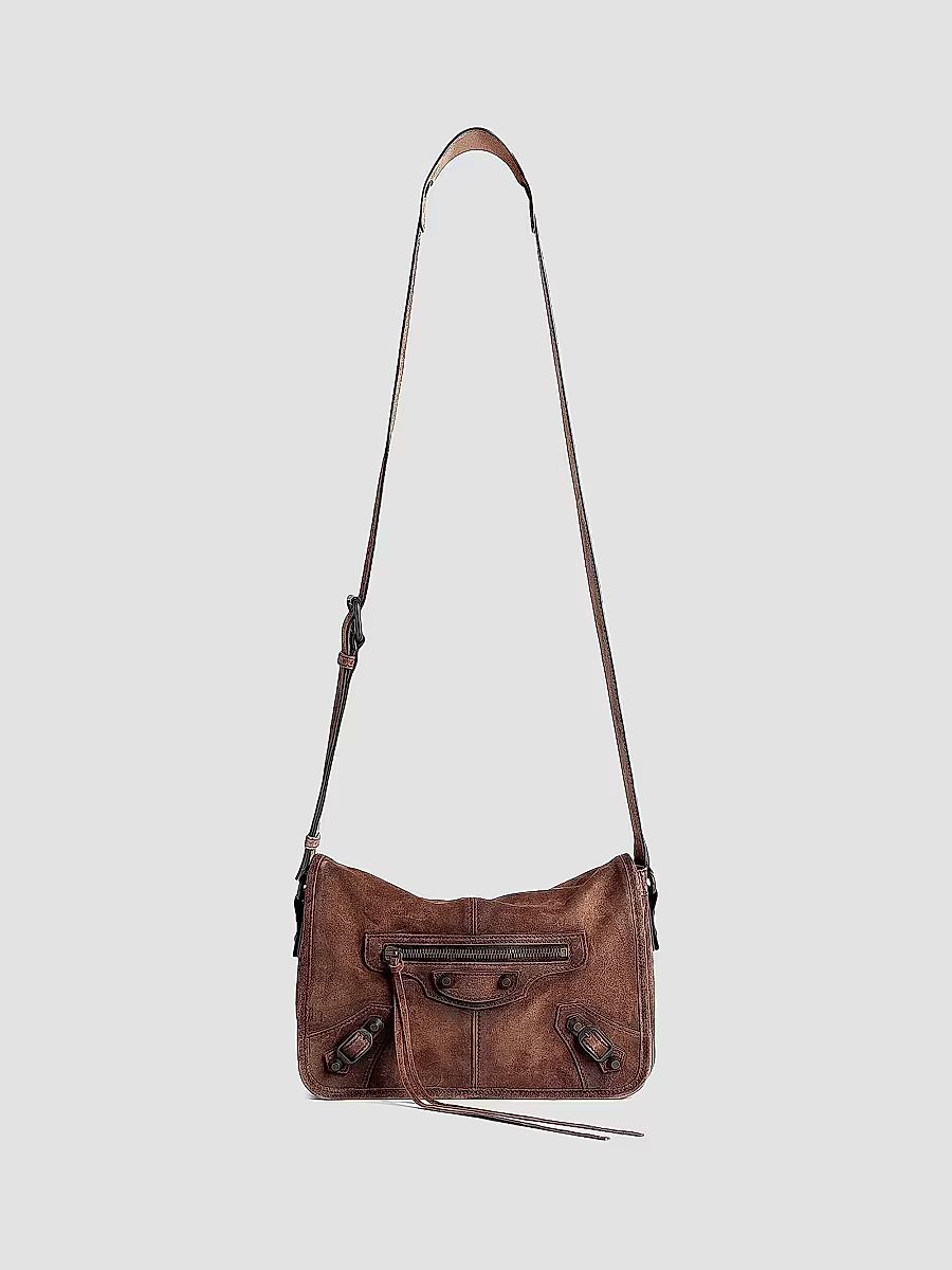 Balenciaga Men's Le City Flap Small Messenger Bag - Light Espresso