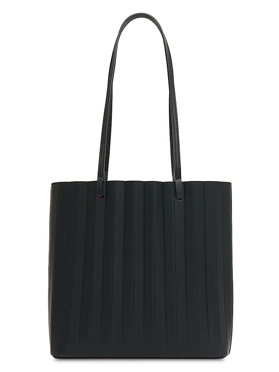 Women's Filo Pleated Tote Bag - Black Flamma