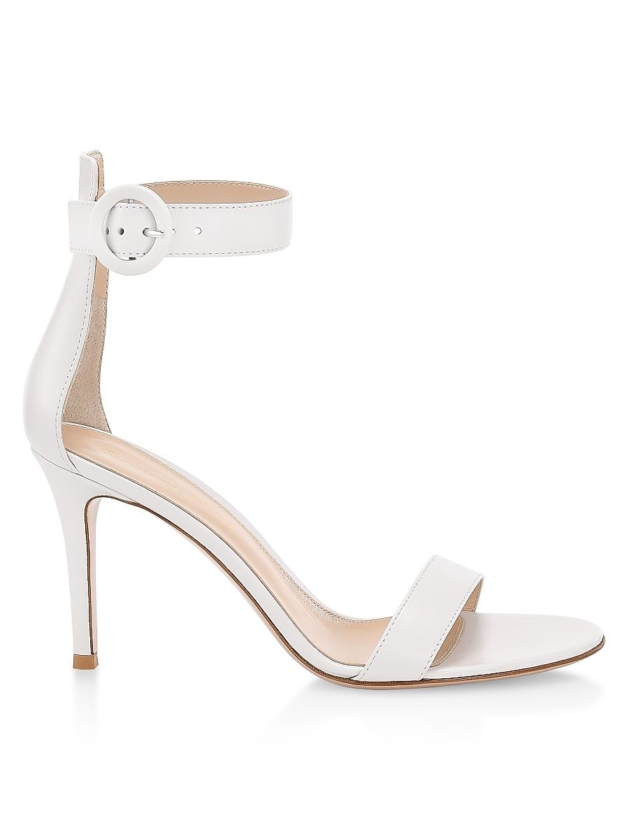 Women's Portofino Leather Sandals - White - Size 12