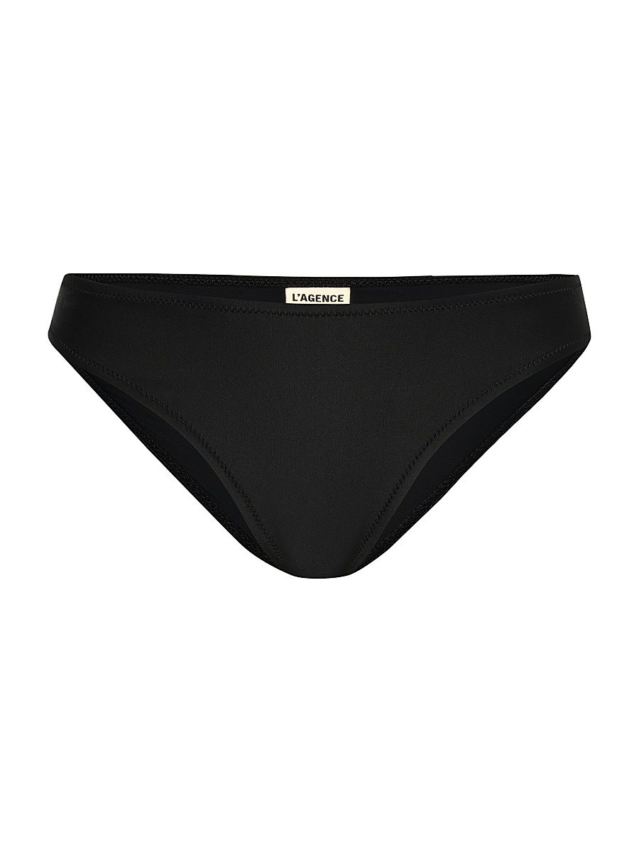 Women's Solids Nicole Bikini Bottom - Black - Size Large