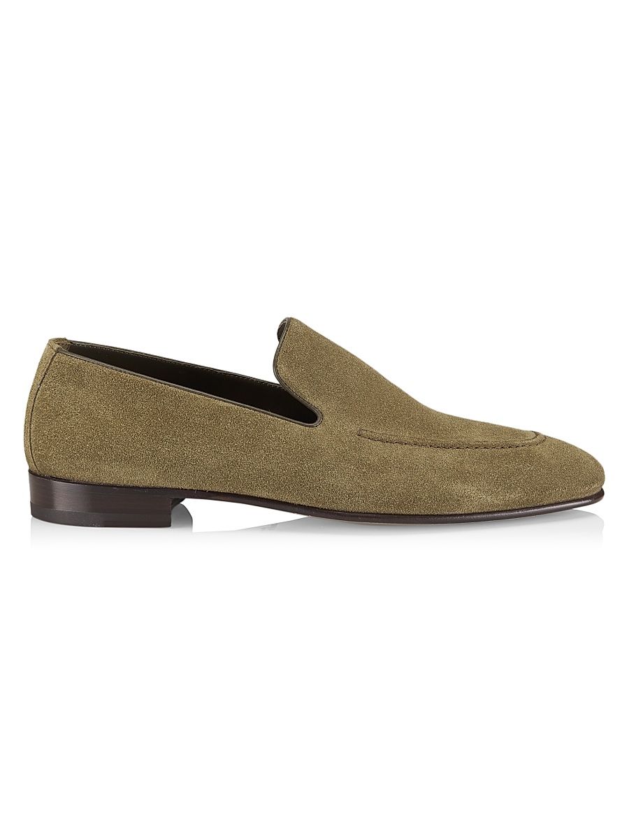 Men's Truro Suede Loafers - Dark Green - Size 9