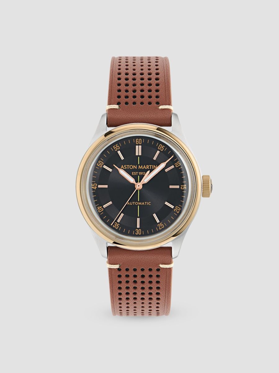 Men TS1 Automatic Stainless Steel & Leather-Strap Watch/39MM - Stainless Steel