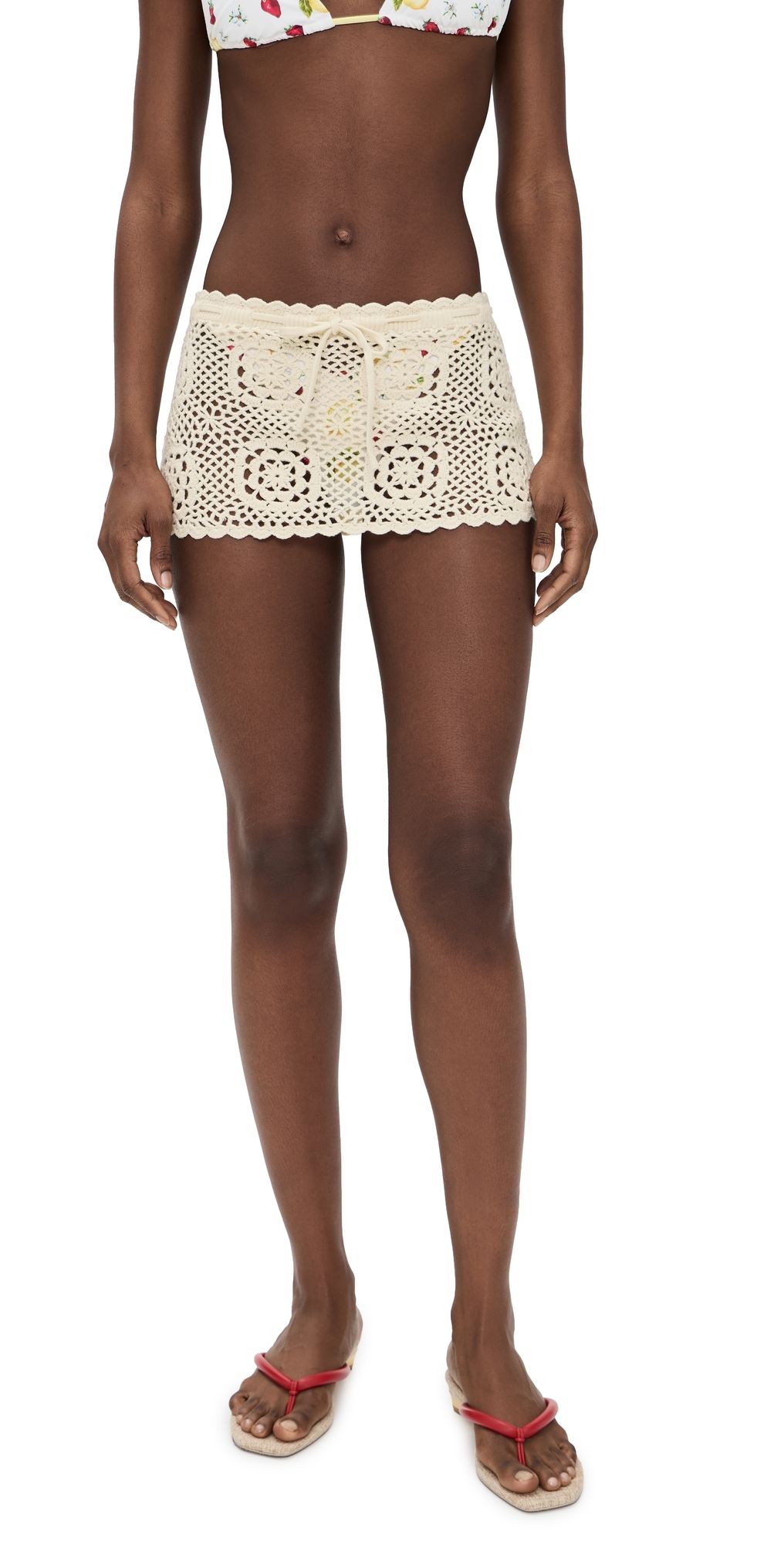Frankies Bikinis Arlo Crochet Mini Skirt Bunny XL