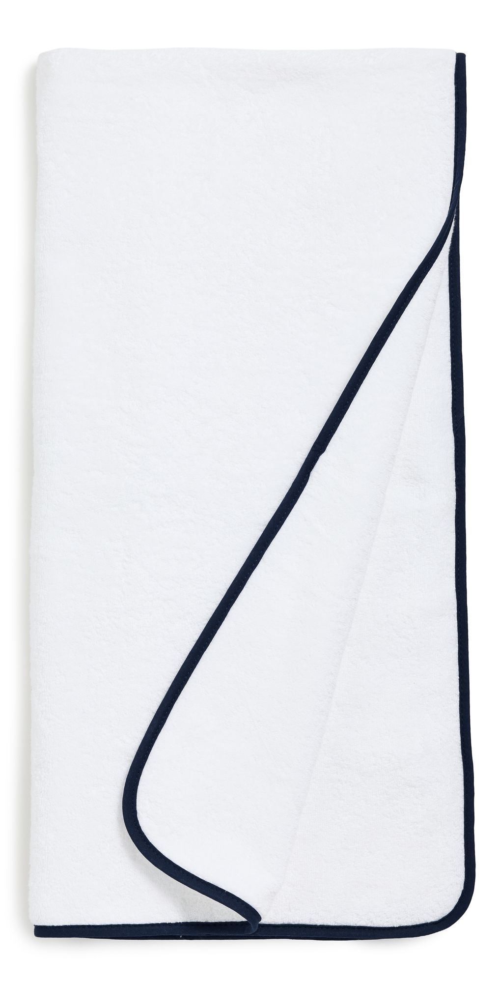 Weezie Signature Bath Towel Navy on White One Size