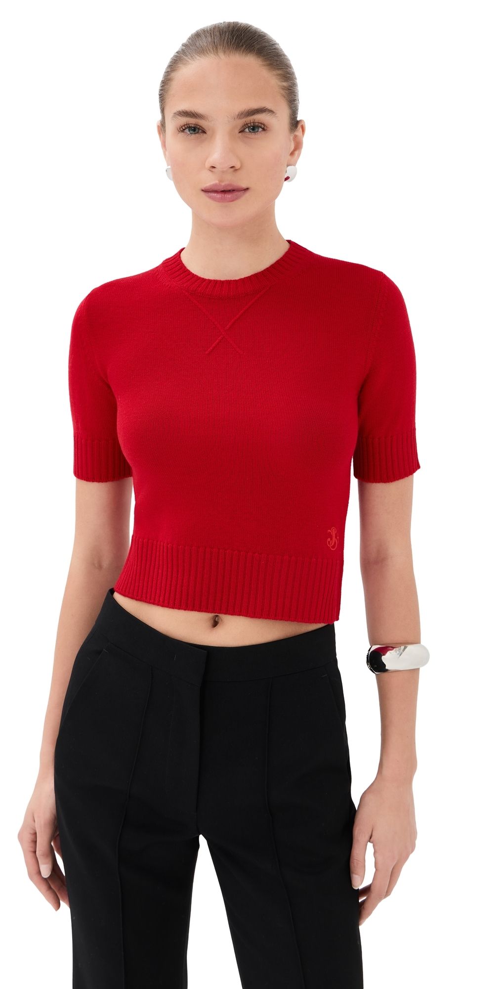 Jil Sander Crew Neck Pullover Rouge 32