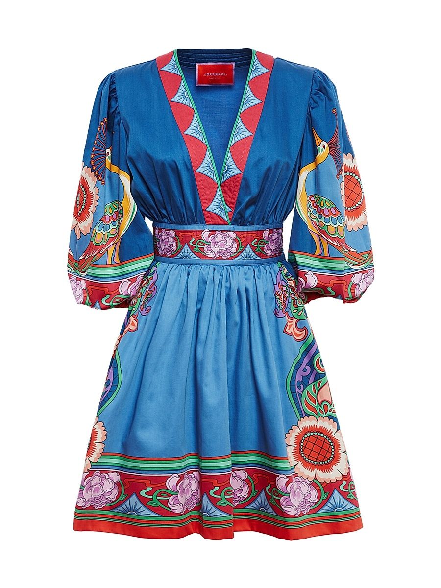Women's Margherita Dress - Taormina Placee Navy - Size XS