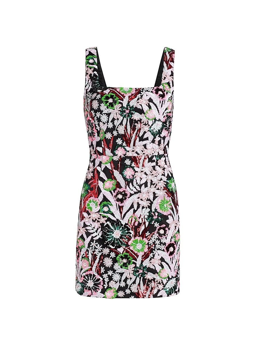 Women's Wildflower Floral-Sequin Minidress - Light Pink Multi - Size 12