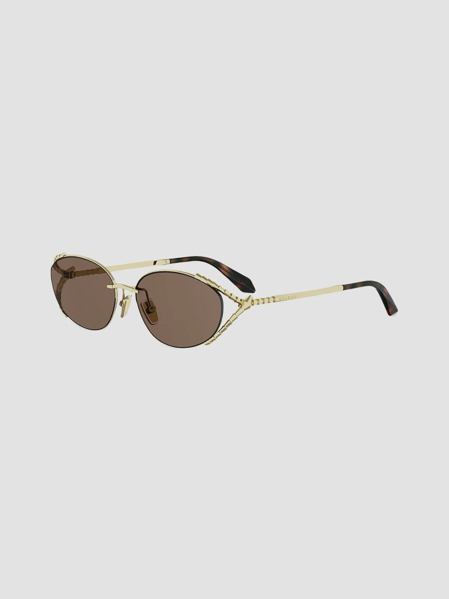 BVLGARI Women's Serpenti Viper 53MM Oval Sunglasses - Gold Brown
