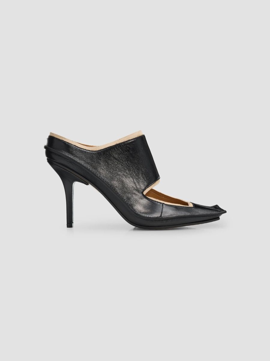 Maison Margiela Women's 95MM Level Cut-Out Mules - Black - Size 5