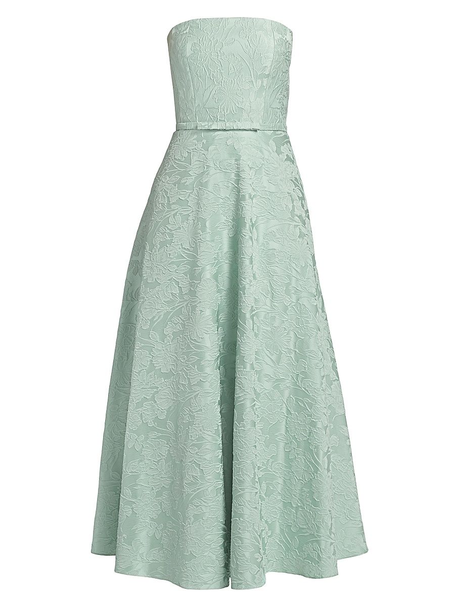 Women's Darian Floral Cloque Maxi Dress - Celadon - Size 0