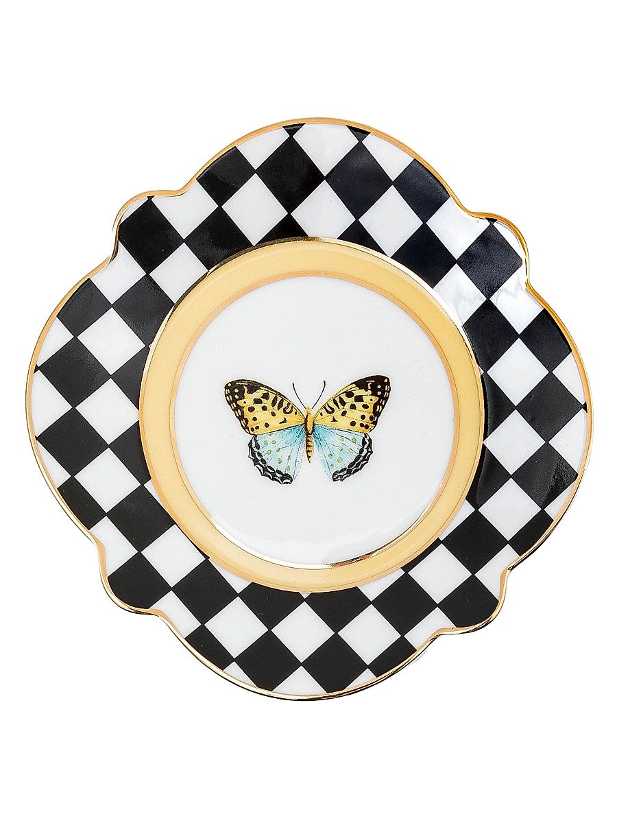 Butterfly Toile Bread & Butter Plate