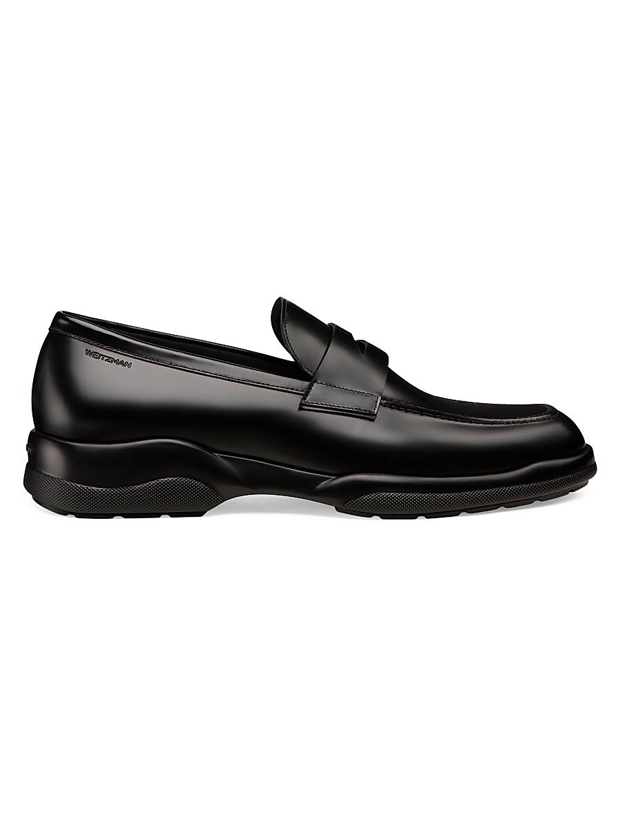 Men's Chad Leather Loafers - Black - Size 9.5