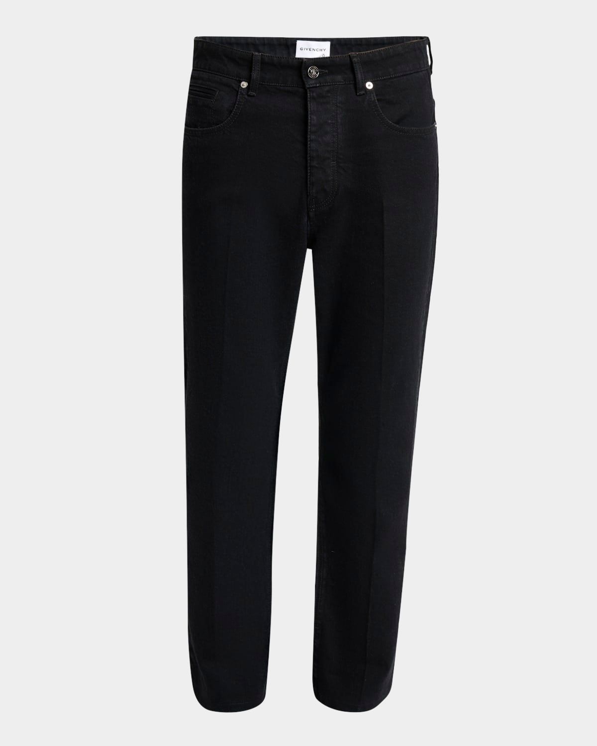 Men & apos;s Straight-Fit Black Denim Jeans