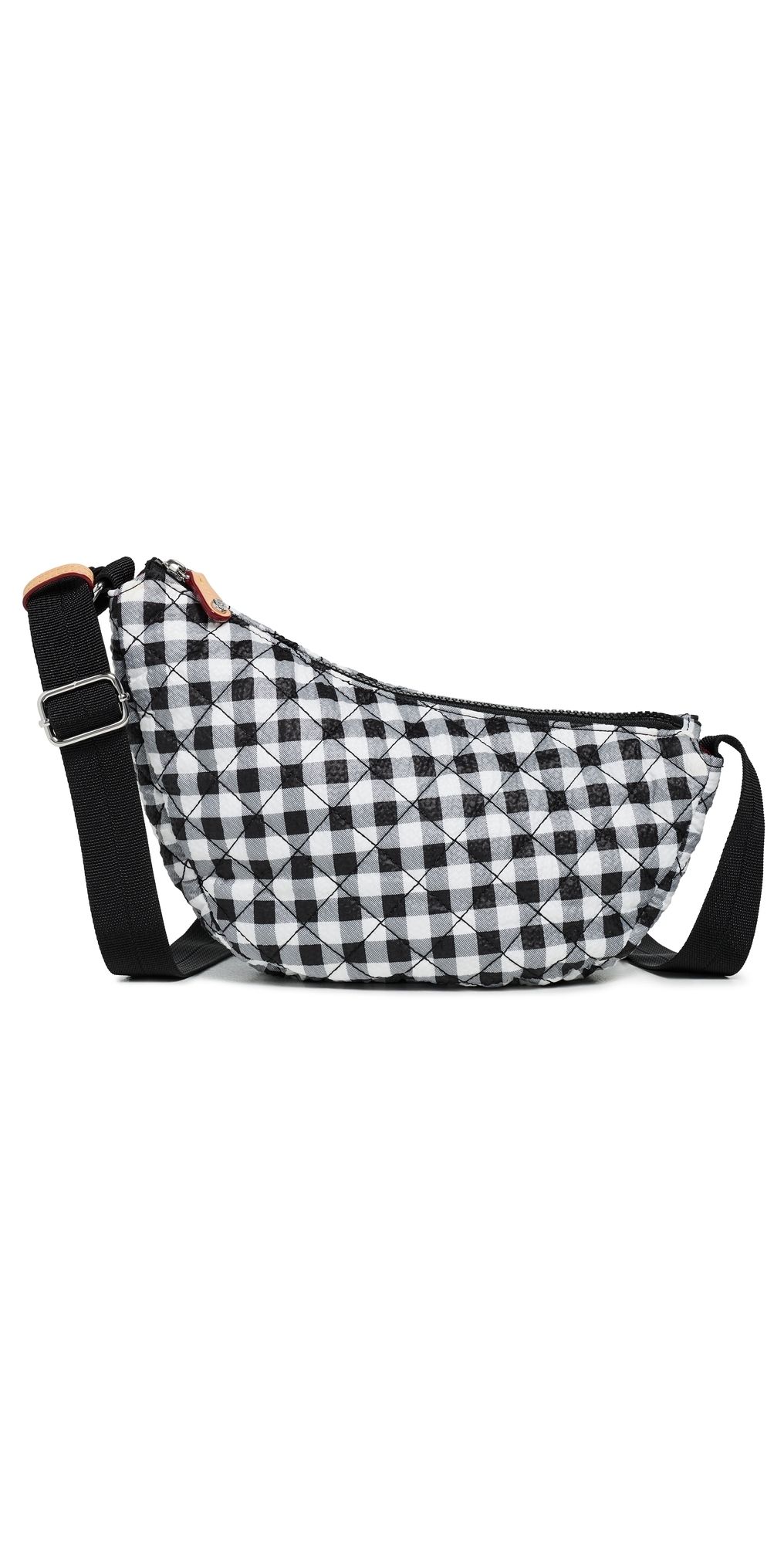MZ Wallace Small Metro Smile Bag Black/White Gingham One Size