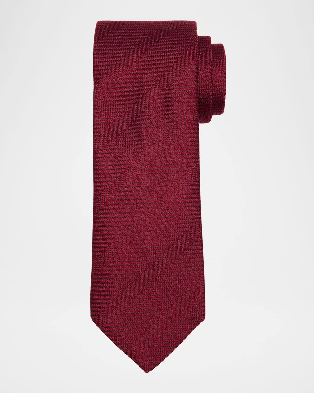 Men & apos;s Chevron Silk and Cotton Tie