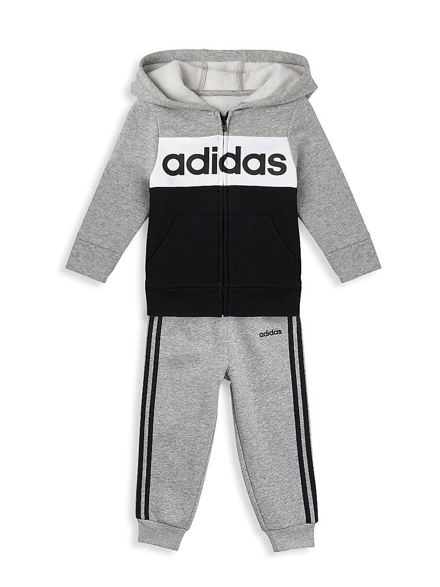 adidas Y-3 Boy's Baby's, Little Boy's & Boy's 2-Piece Logo Hoodie & Joggers Set - Black Grey - Size 4