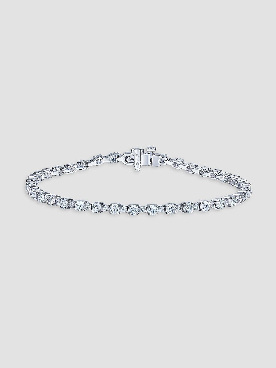Women's 18K White Gold & 3.67 TCW Diamond Bracelet - White Gold