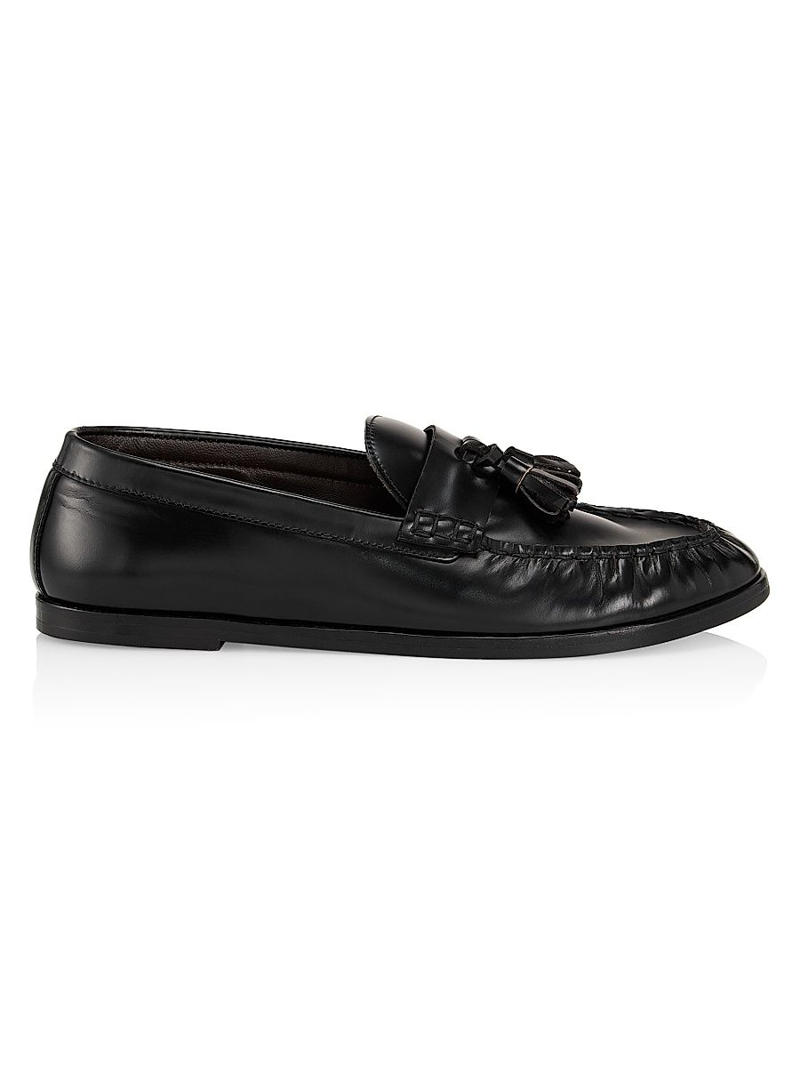 Women's Leather Loafers - Black - Size 11